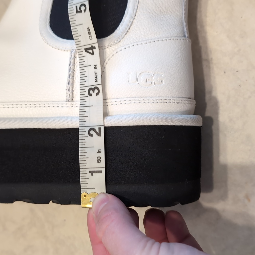 UGG Neumal Platform Chelsea Women's White Boots - Picture 7 of 10